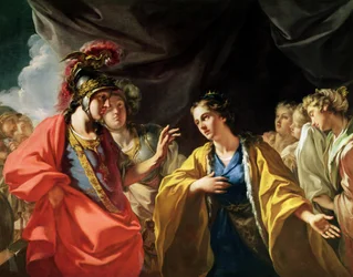 Nagy Sándor kegyelme (Kr. e. 356-323) III. Dareiosz családja előtt (i. e. 330)